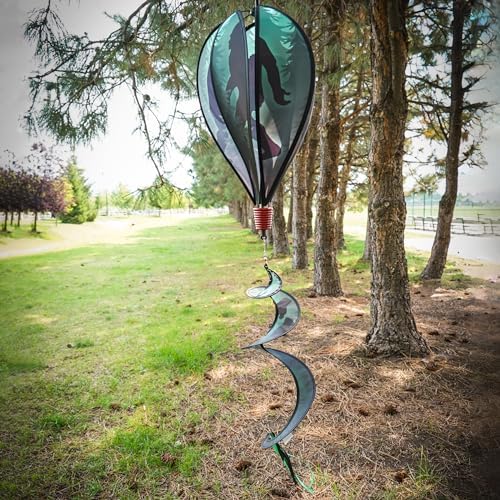 In the Breeze 0975 — Sasquatch 6-Panel Hot Air Balloon — Bigfoot Wind Spinner with Tail for Yards and Gardens… - Image 2