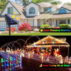 6 Pack Solar Christmas Lights Outdoor Waterproof, Super Bright 270FT 480 LED Solar Lights String with 8 Lighting Modes, Green Wire Solar Twinkle Fairy Lights for Xmas Tree Garden(Multi-Colored) - Image 3