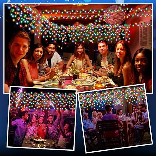 Retisee 65ft Colorful Solar Icicle Christmas Light for Outdoor Decoration - Image 6