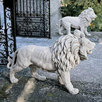 Design Toscano Regal Lion Sentinel of Grisham Manor Outdoor Entryway Garden Statue, Left, 37 Inch Tall, Cast Stone Resin, Antique Stone - Image 7
