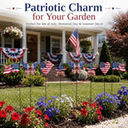 8 Pcs 4th of July Decorations Outdoor,Patriotic Metal Stars Butterflies Hearts Flags Decorative Garden Stakes for Independence Day 250th Anniversary,Americana Yard Signs Decor for Garden Lawn Porch - Image 6