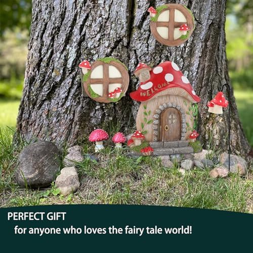 3 Pcs Miniature Fairy Garden Accessories Fairy Door and Windows Bundle - Image 4