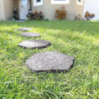 Arcadia Garden Products Set of 4, 16x17” Dark Gray Stepping Stone Fiberclay Pavers, Outdoor Garden Natural Repeatable Pattern Pathway, Faux Stone Decorative Landscaping Walkway - Image 5