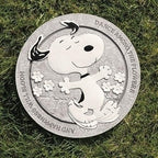 Roman Snoopy Dance Stepping Stone Peanuts, 12-inch Diameter, Resin, Stone Mix, Home, Garden, Outdoor - Image 2
