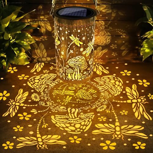 Toodour Solar Lantern Outdoor, Garden Gift for Mom Grandma Women Waterproof - Image 6