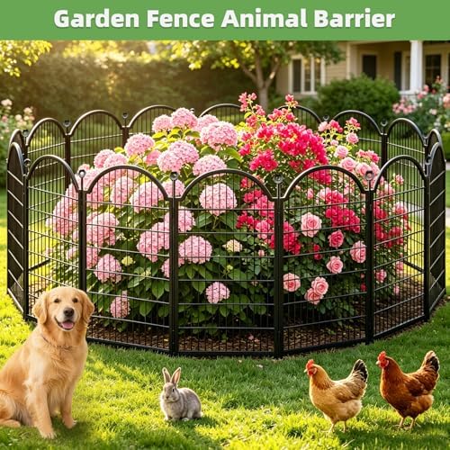 8 Panels No Dig Garden Fence, Dog Fence Outdoor for Yard, 48in(H) x 18ft(L) - Image 2