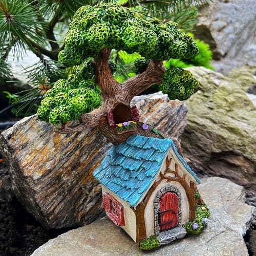 Mood Lab Fairy Garden Figurines - Tree House (8.5" H) - Miniature Decorative House - Outdoor & Indoor Garden Decor - Image 5