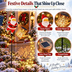 Santa Solar Watering Can Christmas Garden Light Solar Kettle Ground Lights - Image 4