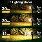 Solar Spot Lights Outdoor, 3 Modes 2-in-1 IP65 Waterproof 4 Pack Spotlights - Image 2