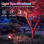 SUNVIE 3W RGBW LED Low Voltage Landscape Lighting Kit, Dusk to Dawn, 12 PCS - Image 5