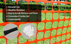PotatoLife 4'x100' Plastic Mesh Safety Fence with 100 Zip Ties, Orange - Image 4