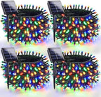 OZS 4 Pack 320 LED Solar String Lights Outdoor Waterproof, Multicolor by OZS