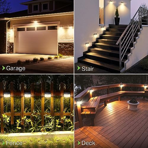 [20 Packs] Solar Motion Lights Outdoor, Ultra Bright Solar Fence Lights with Motion Sensor, IP65 Waterproof Security Light 3 Modes, 270° Lighting Angle, Wall Lights for Deck Patio Fence Garage Door - Image 2