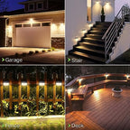 [20 Packs] Solar Motion Lights Outdoor, Ultra Bright Solar Fence Lights with Motion Sensor, IP65 Waterproof Security Light 3 Modes, 270° Lighting Angle, Wall Lights for Deck Patio Fence Garage Door - Image 2