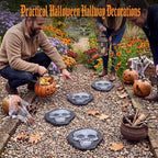 Landical 6 Pack Halloween Decorative Stepping Stones for Garden,Skull - Image 4