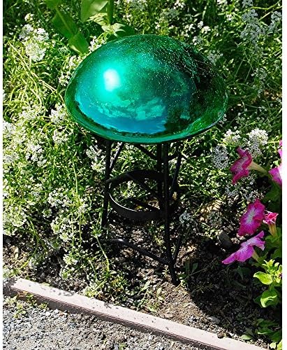 Achla Designs Glass Toadstool Mushroom Gazing Ball, Emerald Green - Image 2