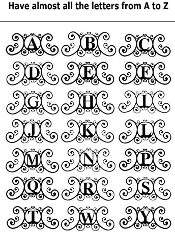 24 Inch House Plaque Letter - Wrought Iron Metal Scrolled Monogram Initial Letter Home Door Wall Hanging Art Decor Family Name Last Name Letter Sign (H, 24 x 11 inches,Thick 2mm) Christmas Gift - Image 3