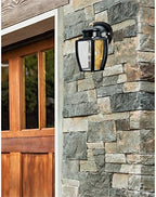 Westinghouse 6696100 One-Light Exterior Wall Lantern, Matte Black Finish on Steel with Clear Curved Glass Panels - Image 2