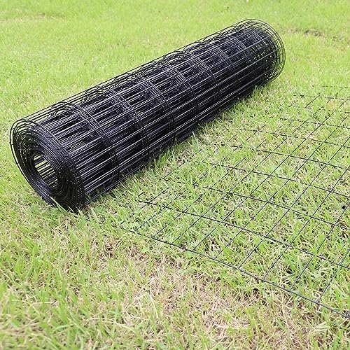 Black PVC Coated Welded Wire Fence 56" x 50' Roll, 2"x4" Mesh, 14 Gauge - Image 5
