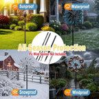 Heavy Duty Wind Spinner Replacement Pole, 48"/72" Adjustable, 5-Prong Base - Image 5