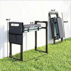 Heavy Duty Foldable Garden Stool with Kneeler and Seat - Image 2