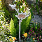 Sungmor Cast Iron Bird Feeder, Decorative Garden Stake, 26.2 Inches Tall - Image 3