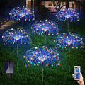 Maleyt 6 Pack Solar Garden Lights, Firework Lights, Decorative, 8 Lighting Modes with Remote 120 LED Twinkling Waterproof Landscape Outdoor Decor, for Pathway Backyard Walkway Patio by Maleyt
