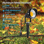 ZUCKEO 10W Low Voltage Landscape Lights LED Landscape Lighting with Connectors, 12V Outdoor Spotlights Yard Garden Pathway Lights, 1000LM Waterproof Warm White Light (14 Pack) - Image 2