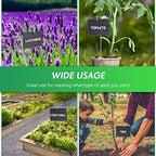 Leifide 24 Sets Plant Labels, Reusable Slate Plant Markers Natural Weatherproof Garden Signs Waterproof Hanging Slate Planter Tags with Metal Stakes and Stone Chalks for Vegetable Flower Pot - Image 6