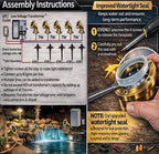 Waterproof Underwater Light 113 (4 Pack) Solid Brass 7W MR16 LED Bulb Pond Light Submersible Waterfall Pool Fountain for Beautiful Bright Long Lasting Home Garden Patio Pool - Image 6