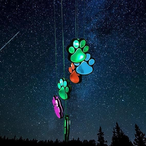 Hummingbird Solar Wind Chimes for Outside - Color Changing LED Outdoor Solar Lights Waterproof Windchimes, Home Garden Patio Yard Porch Decoration (Claw) - Image 2