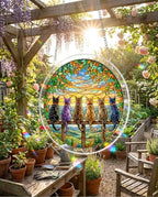 Acrylic Puzzles Suncatcher Window Hanging, 83 Pieces Color Cats Puzzle, Suncatcher for Doors Garden, Mother's Day Christmas Birthday Gifts for Women Men (L - 8.9 * 8.9 in) - Image 3
