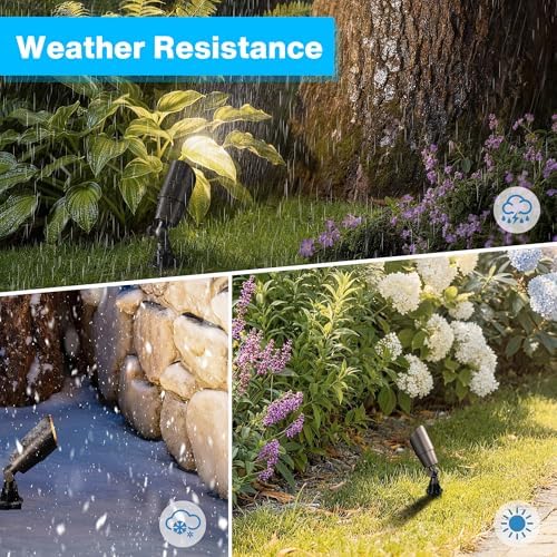 SUNVIE Solid Brass Low Voltage Landscape Lights Outdoor Landscape Lighting 12V Heavy Duty Outdoor Landscape Spotlights for Yard House, Waterproof Classic Bronze Spot Light Fixture without Bulb, 4 Pack - Image 4