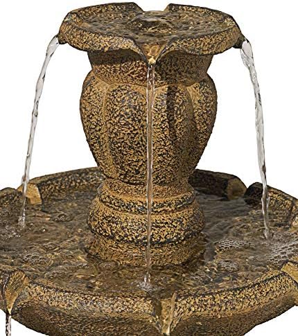 Tuscan Garden 41 1/2" Dark Stone Finish Traditional Tiered Outdoor Fountain - Image 3