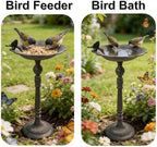 Classic Copper Bird Bath for Outdoors 22 Inch, Weather-Resistant Bird Feeders Decor for Garden, Patio​ or Yard - Image 3