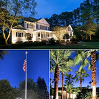 SUNVIE LED 40W Spot Lights Outdoor 5000K Daylight White Plug in Flag Pole Light 120V Ultra Bright Landscape Spotlights for Yard House Tree Lawn Signage Outdoor Spotlight with Stake & 5.5FT Cord - Image 5