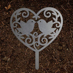 Animal Floral Metal Garden Stake | Raw Metal Patinas Over Time | Yard Art Decor Spring Summer Decorations Flower Bed Plant Stakes Marker (Bird) - Image 6