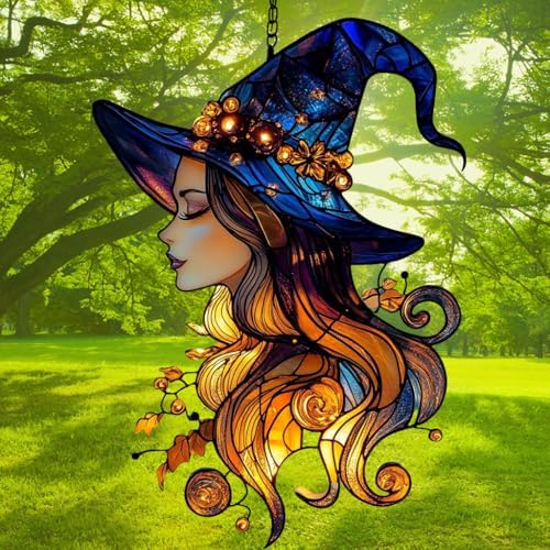 Cute Gentle Witch Acrylic Suncatcher - Image 3