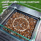 GasSaf 1/4 Inch Amber Fire Glass Reflective Tempered Fireglass, 20 Pound - Image 6