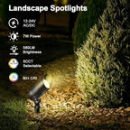 4-Pack Low Voltage Spot Lights, 2700K-5000K Adjustable, 7W, 580LM, IP65 Waterproof, CRI 90+, 12-24V AC/DC, Outdoor Landscape Light for Garden, Yard, Path, Bronze, ETL Listed - Image 2