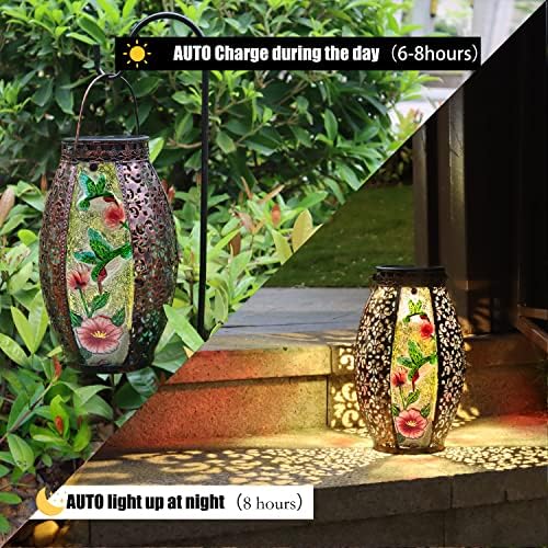Solar Lantern Outdoor Waterproof, Hummingbird Gifts for Women Garden Decor - Image 3