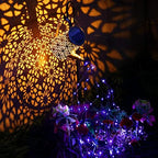 VOOKRY Solar Watering Can Lights, Large Hanging Solar Lights Outdoor Waterproof Garden Decor for Yard Porch Lawn Patio Outside Gardening Gifts for Mom Grandma Women Birthday(Purple) - Image 2