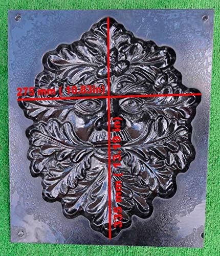 Mold Sculpture DIY Green Man FACE Plaque Old Man Modern Art Tree Wood Spirit Faces Greenman (D29) - Image 3