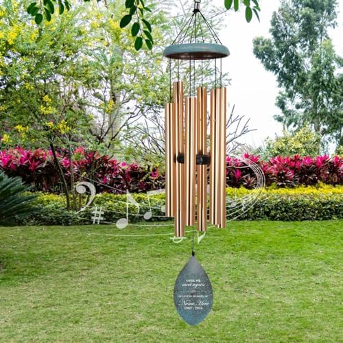 Personalized Sympathy Wind Chimes, Memorial Gifts Wind Chimes for Loss of Loved Ones, Dandelion Commemorative Wind Chime for Mom/Dad 36inch - Image 5