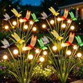4 Pack Dragonfly Solar Garden Lights Outdoor, 24 LEDs Solar Firefly Lights by yulloyello