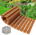 Amazer Wooden Garden Pathway, 6 FT Curved Outdoor Roll Out Decorative Garden Walkway, Patio Path Decorative Boardwalk Walkway, Garden Lawn Boardwalk Paver for Outside Yard Party Walkway Backyard by Amazer