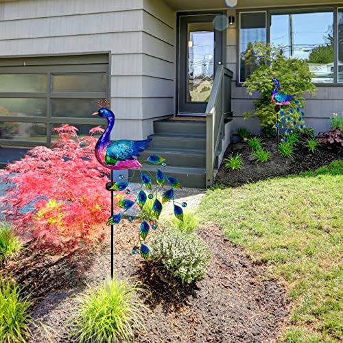 DREAMSOUL Peacock Solar Lights Outdoor, Waterproof Decorative Stake - Image 3