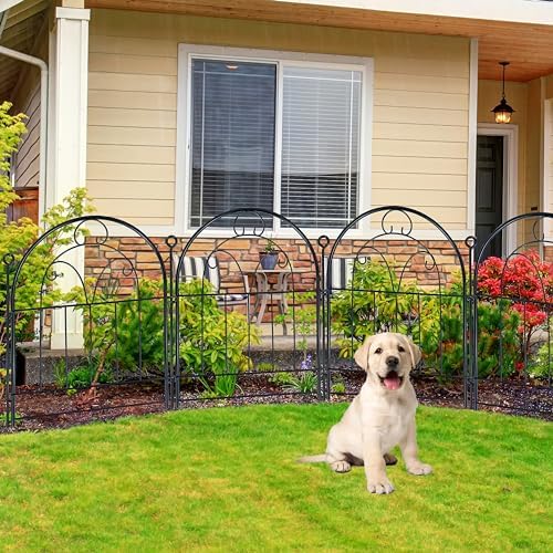 Decorative Garden Fence 17in(H) x 10ft(L), Rustproof Metal Animal Barrier - Image 6