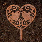 Animal Floral Metal Garden Stake | Raw Metal Patinas Over Time | Yard Art Decor Spring Summer Decorations Flower Bed Plant Stakes Marker (Bird) - Image 7