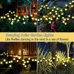 Solar Garden Lights Outdoor, 4 Pack 40 LED Solar Firefly Lights Waterproof, Sway by Wind, Swaying Light for Yard Patio Backyard Garden Planter Flower Bed Pathway Outdoor Decoration (Warm White) - Image 5
